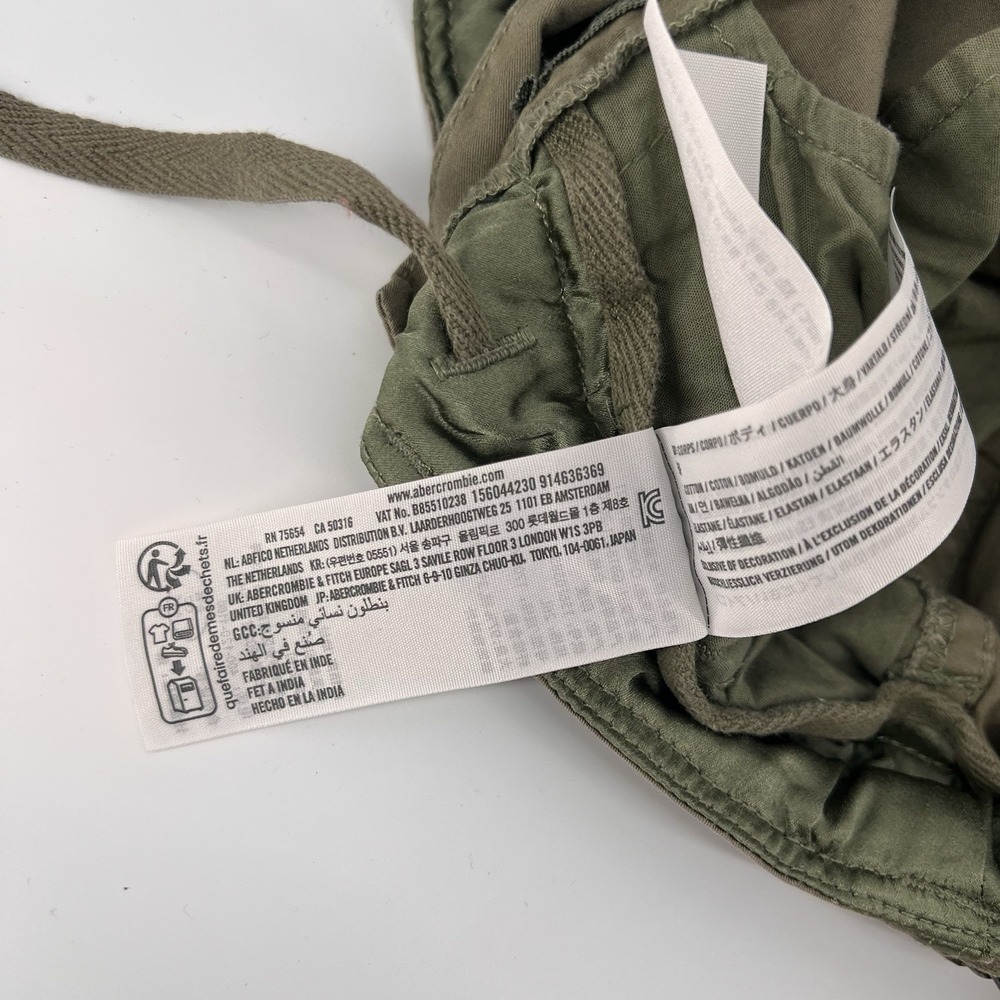 Vintage Abercrombie Pants Womens 2 / 26 Green Cargo Military Paratrooper Y2K - Picture 4 of 7